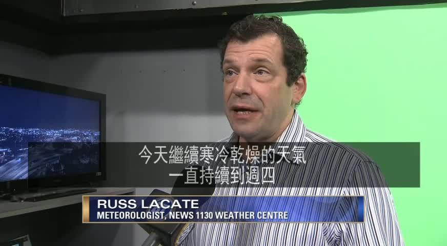 預測大溫及菲沙地區星期四晚起再有降雪- JAN 4, 2017 (BC)