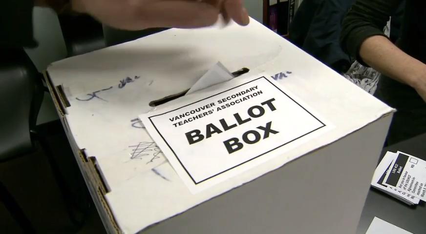 教師就工會和省府協議進行投票 - MAR 9, 2017 (BC)