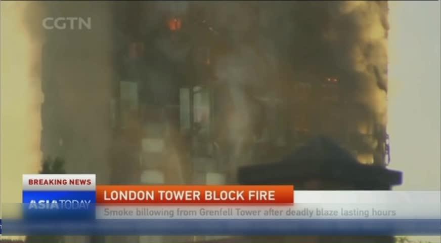 英國倫敦高層大廈大火，死亡人數增至十七人，JUN152017(BC)