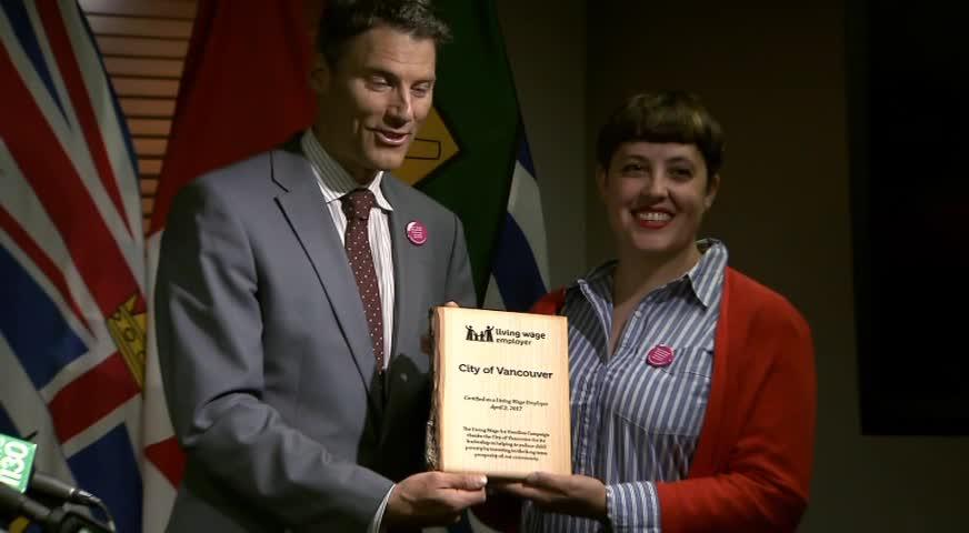 温哥华市府成为基本生活工资雇主-JUN09,2017(BC)
