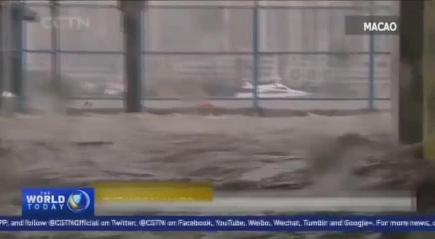 天鴿吹襲澳門, 造成死傷, 水浸嚴重2017AUG24(BC)
