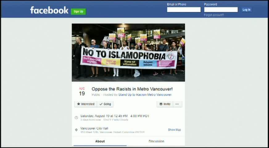 极右组织计划温市府外举行集会-AUG 16, 2017 (BC)