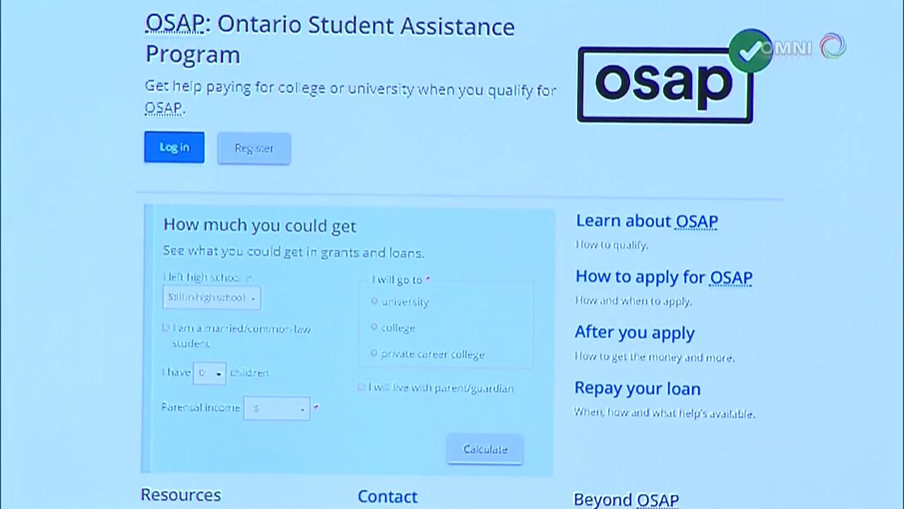 安省學生助學金計劃 -  NOV 8, 2017 (ON)