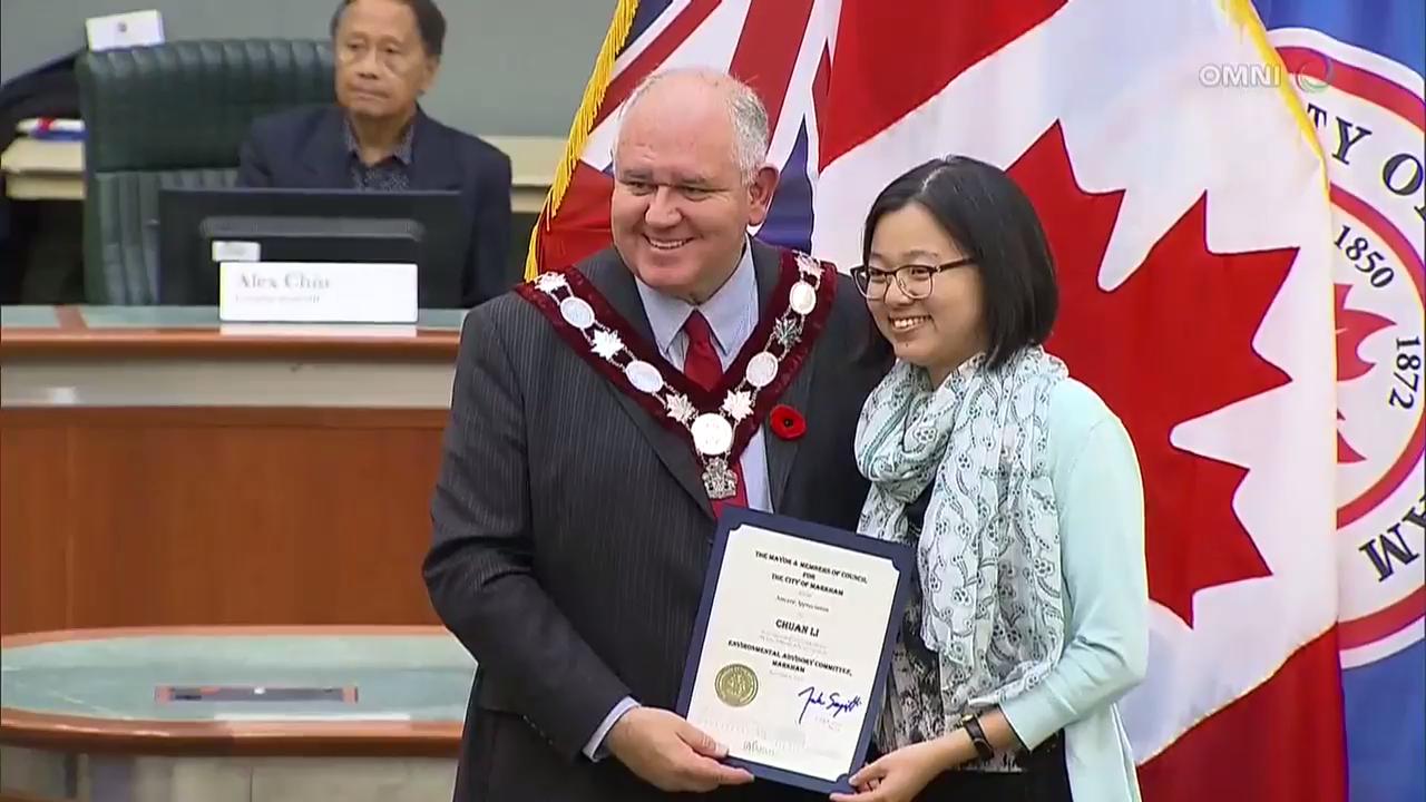 萬錦市嘉許義工– Nov 7, 2017 (ON)