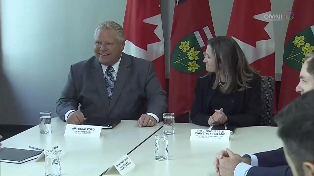 候任省长 Doug Ford会见联邦外交部长及加拿大驻美大使 – Jun 14, 2918 (ON)