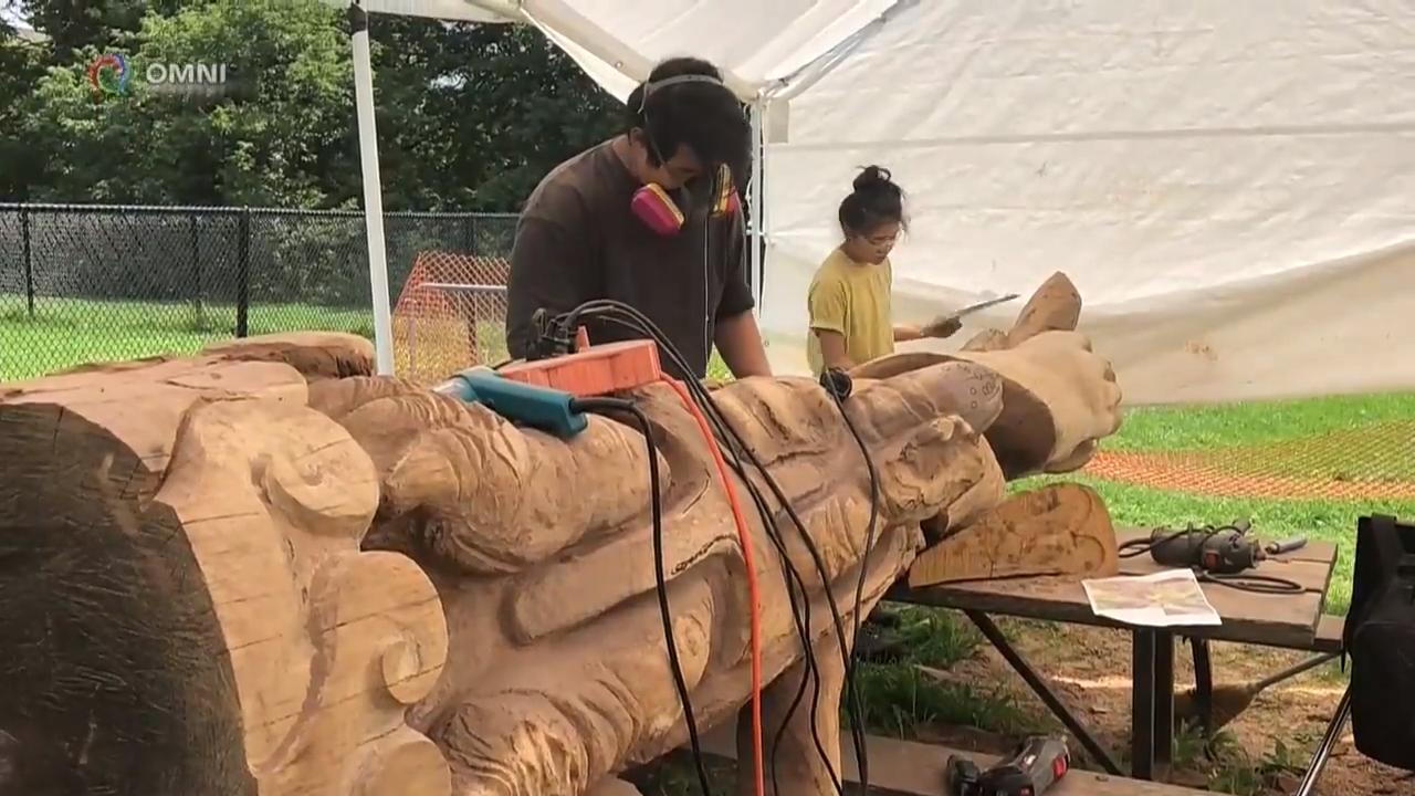 万锦市高中学生雕刻动物树雕 – Aug 10, 2018(ON)