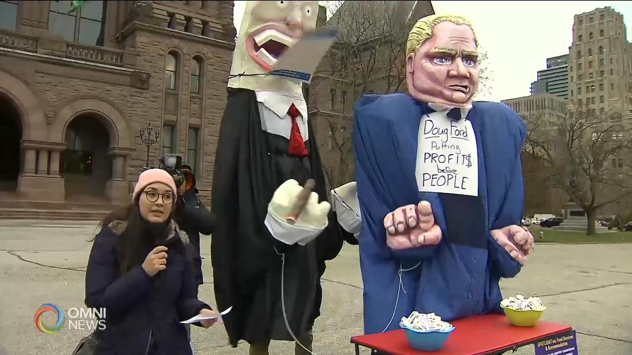 社区组织和劳工团体继续在全省各地抗议47号法案 - Nov 15, 2018(ON)