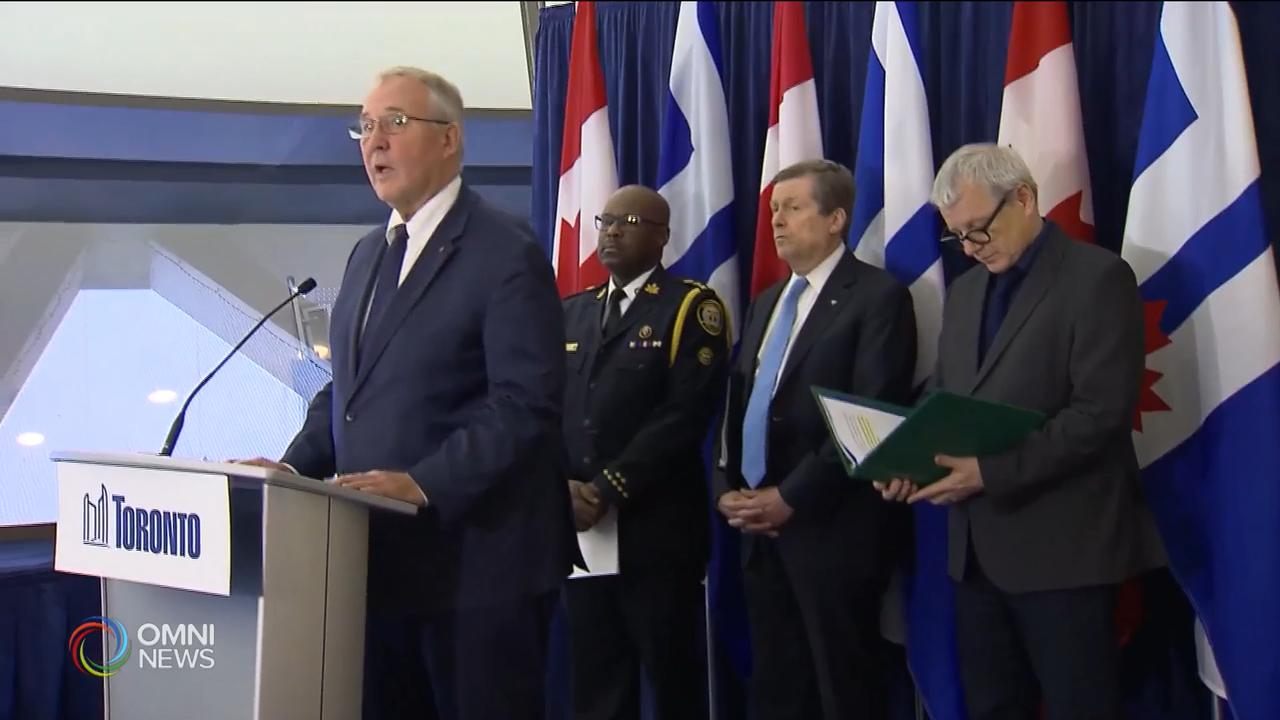 渥太華撥款7百萬助多倫多打擊槍械暴力 -- Dec 20, 2018 (ON)