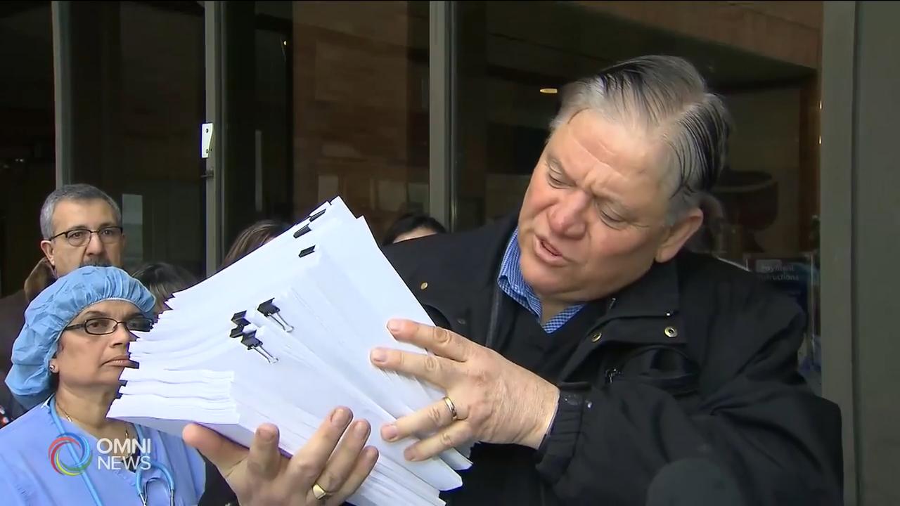 士嘉堡慈恩醫院醫護人員遞交請願信 -- Jan 23, 2019 (ON)