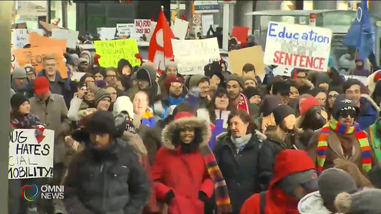 專上學生抗議省府漠視大學教育 -- Jan 25, 2019 (ON)