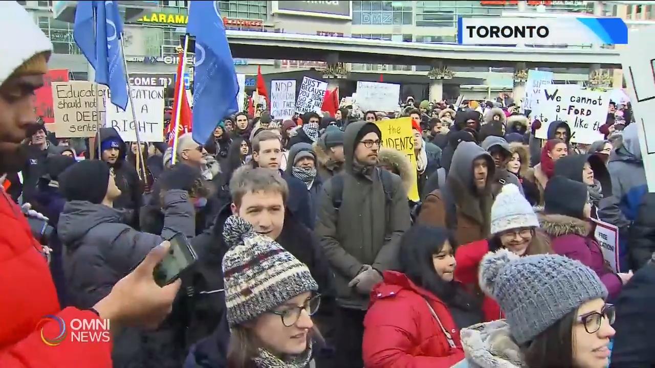安省大专学生抗议省府学费政策 – Jan 25, 2019(ON)