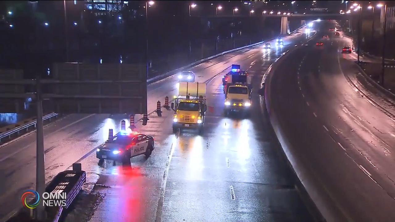 DVP部份路段水浸封路 -- Feb 05, 2019 (ON)