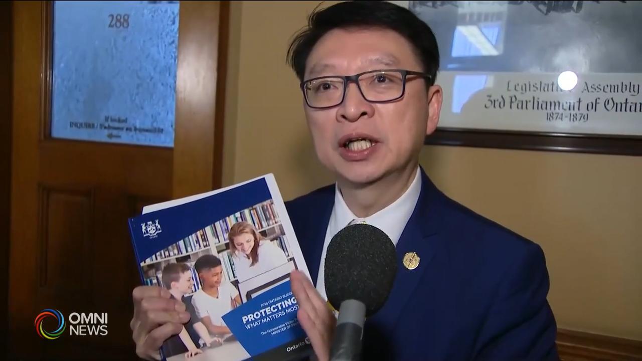 華裔保守黨省議員認為預算案有遠見 -- Apr 11, 2019 (ON)