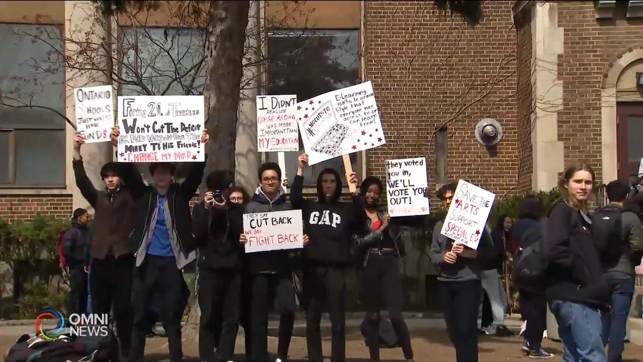 全省高中生抗议省府删减教育预算的政策 – Apr 04, 2019(ON)