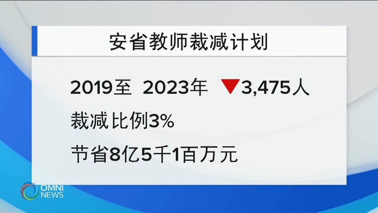 安省四年会减少三千四百多个全职教师职位 – Apr. 05, 2019(ON)