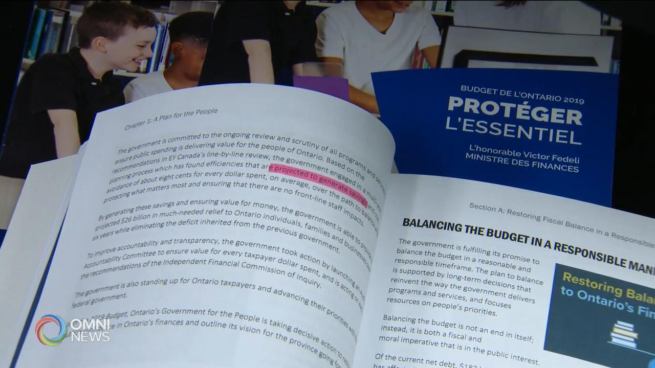 反對黨批評預算案不可取 -- Apr 11, 2019 (ON)