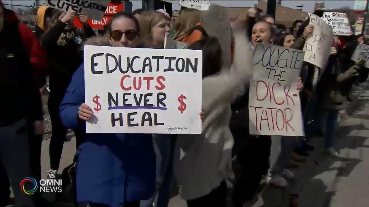 全省十幾萬學生短暫罷課抗議教育政策 -- Apr 04, 2019 (ON)