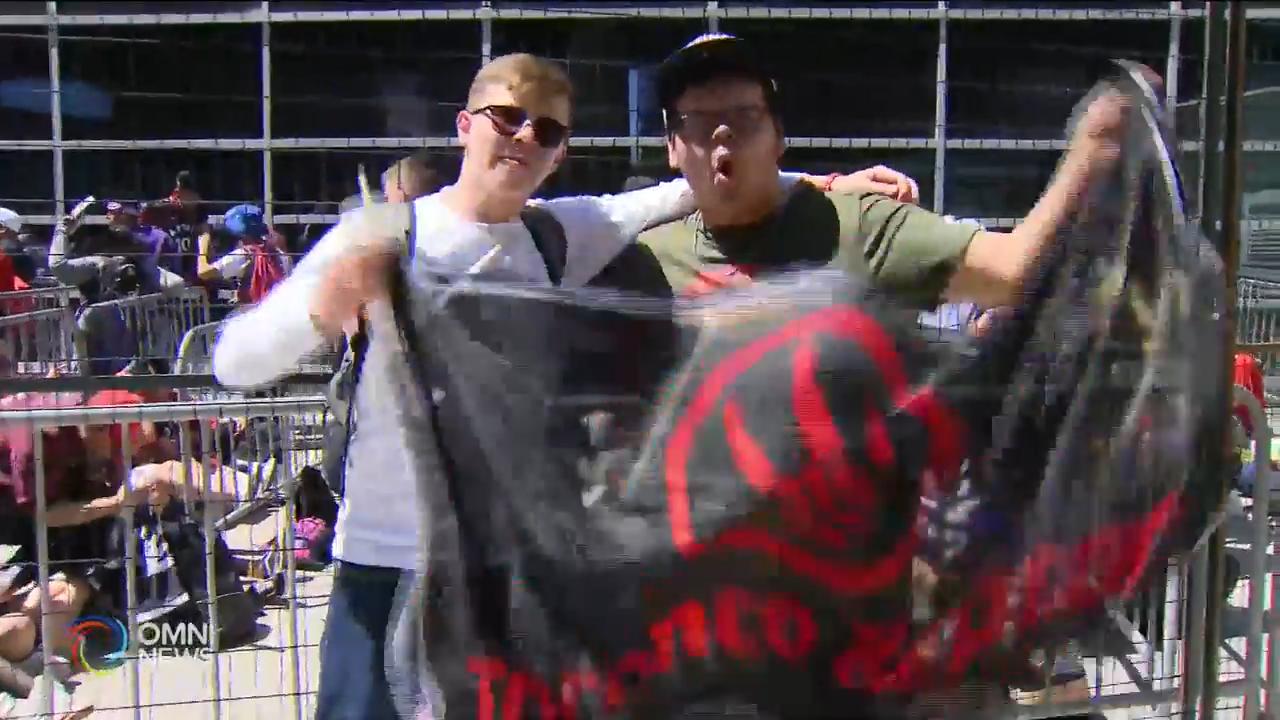 NBA第四場賽事，猛龍球迷吶喊支持 -- Jun 07, 2019 (ON)