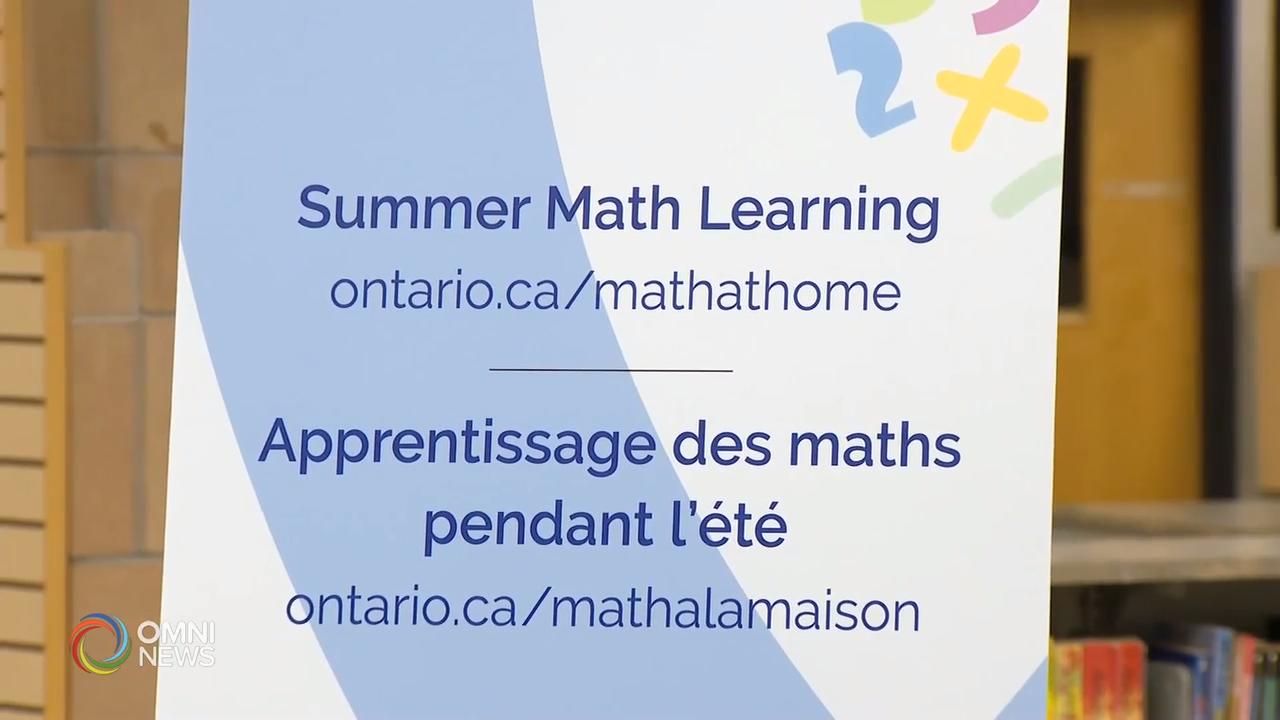 省府投放六百萬元，繼續資助暑期數學計劃 – Jul 09, 2019 (ON)