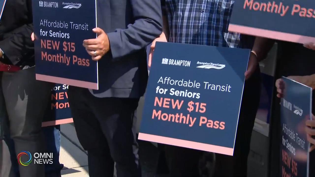 Brampton市政府推出十五元耆老月票 – Jul 05, 2019 (ON)