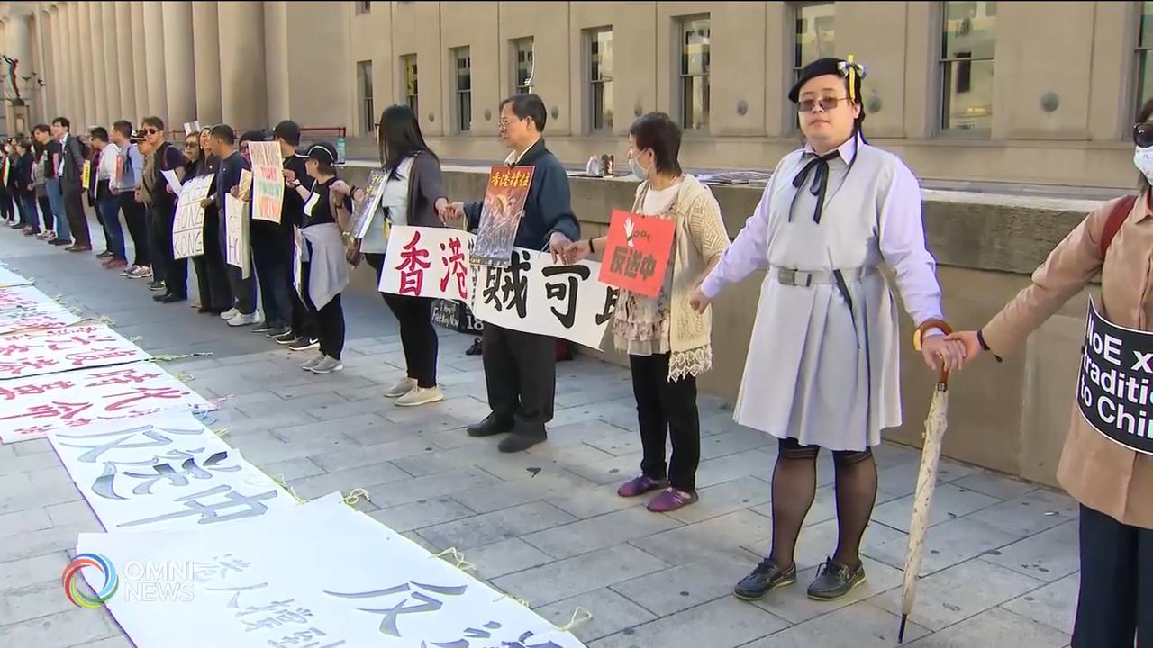加港同步人鏈行動，反對修例 -- Aug 23, 2019 (ON)