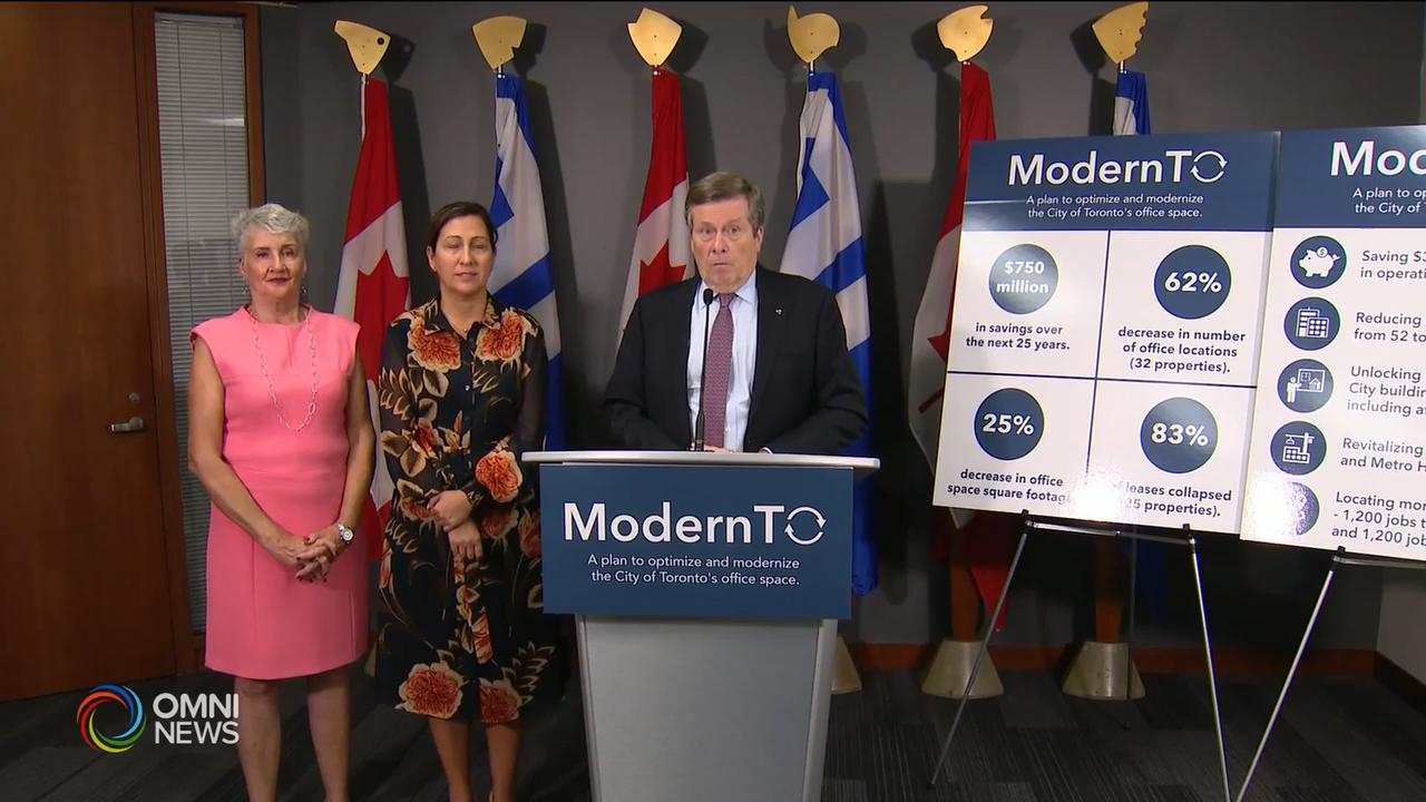 多倫多重整辦公室用途，更有效調配資源 -- Sep 18, 2019 (ON)