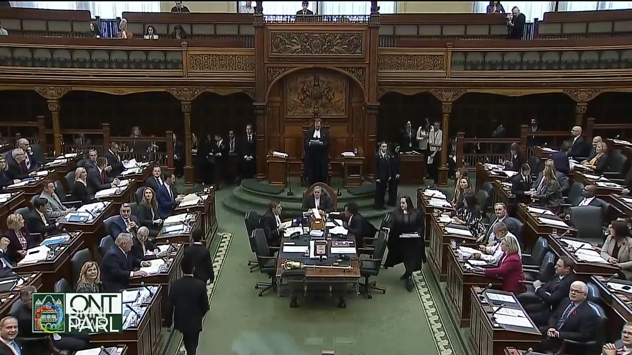 安省省議會在休會五個月後正式復會 -- Oct 28, 2019 (ON)