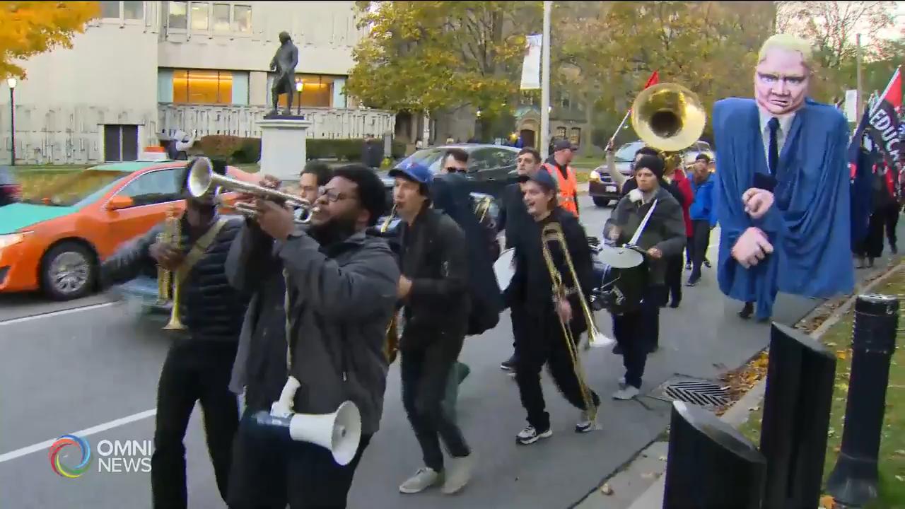 勞工團體抗議省府削減服務 -- Oct 28, 2019 (ON)