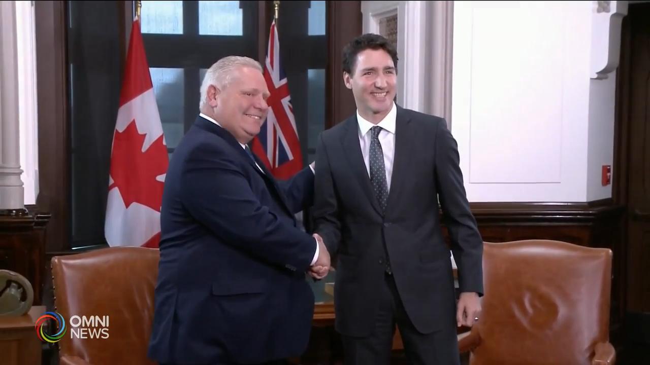 省長道格福特與總理杜魯多見面-- Nov 22, 2019 (ON)