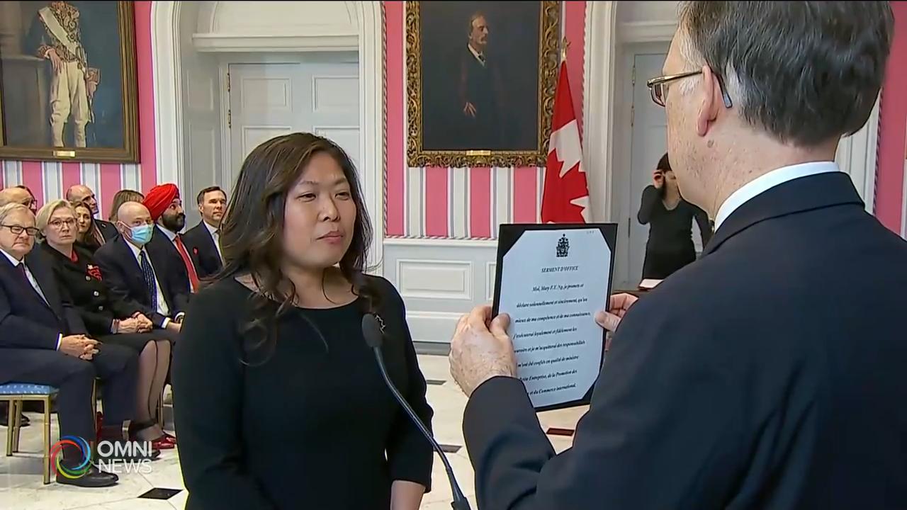 萬錦康山國會議員伍鳳儀兼任國際貿易部長 -- Nov 20, 2019 (ON)