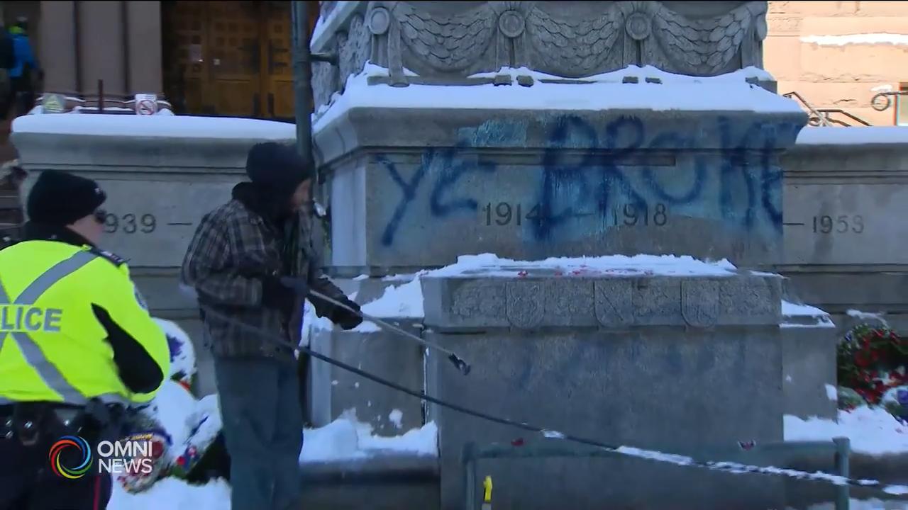 國殤紀念碑被塗鴉，莊德利批評行為可恥 -- Nov 12, 2019 (ON)