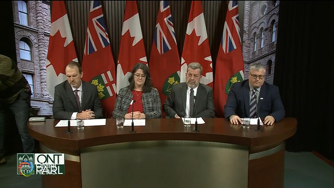 四大教師工會控告省府，立法牴觸集體談判權 -- Dec 12, 2019 (ON)