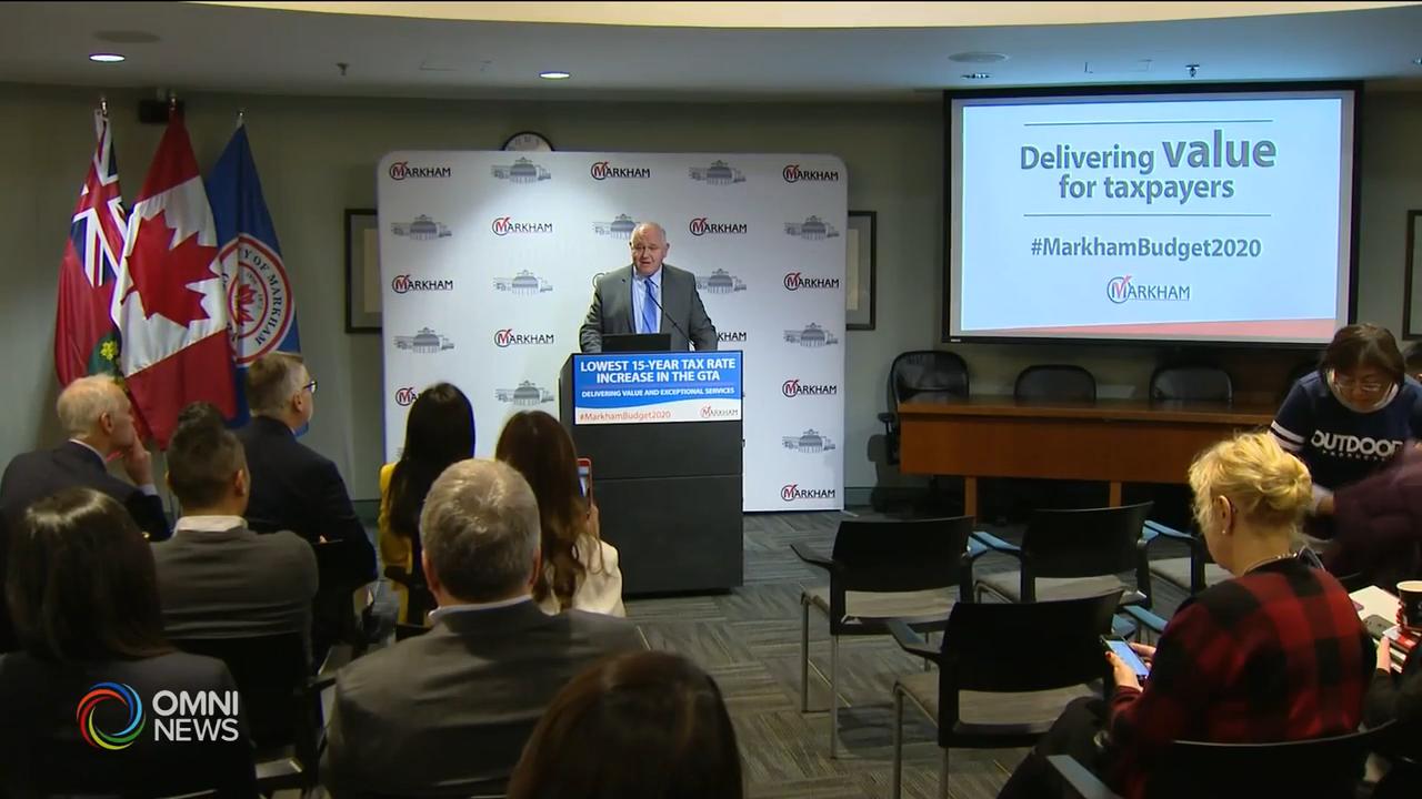 萬錦市明年加地稅每戶平均多付24元 -- Dec 11, 2019 (ON)