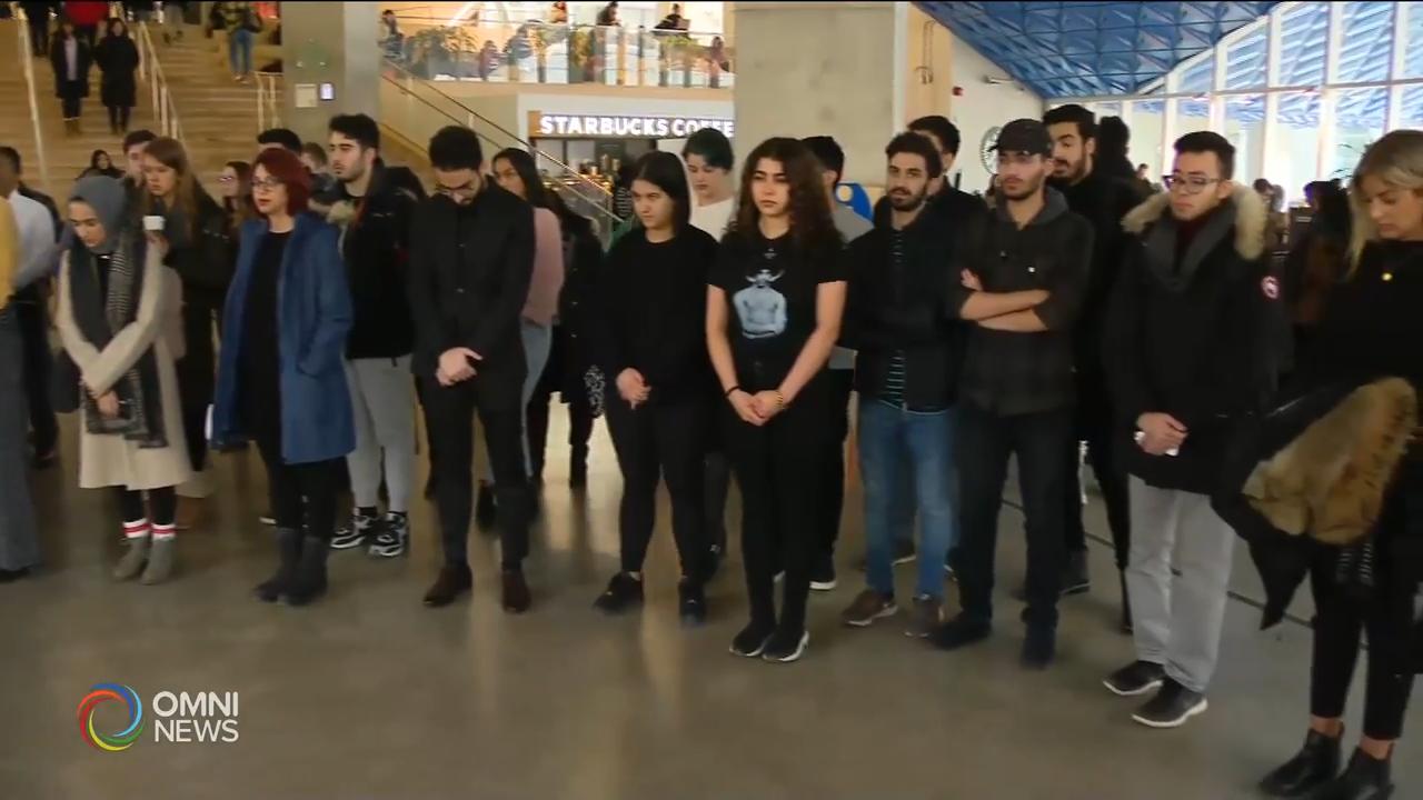 伊朗空難一星期，本地大學默哀悼念 -- Jan 15, 2020 (ON)