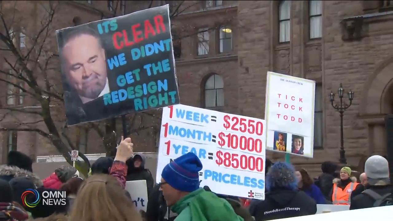 自閉症兒童家長, 抗議省府一再拖延資助政策 -- Feb 18, 2020 (ON)