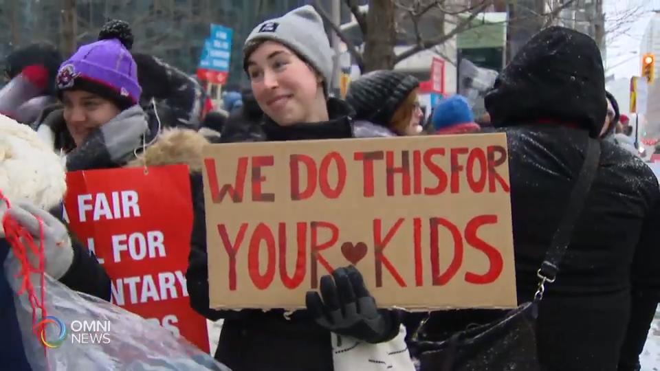 安省公立小学教师今日举行全省大罢工－ Feb 06, 2020