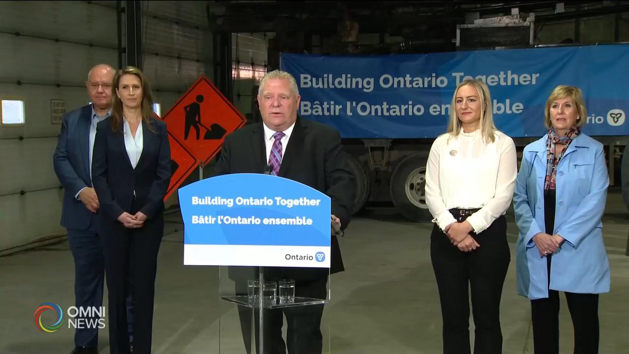 省長宣布運輸基建計畫 要求聯邦政府撥款分擔 -- Mar 10, 2020 (ON)