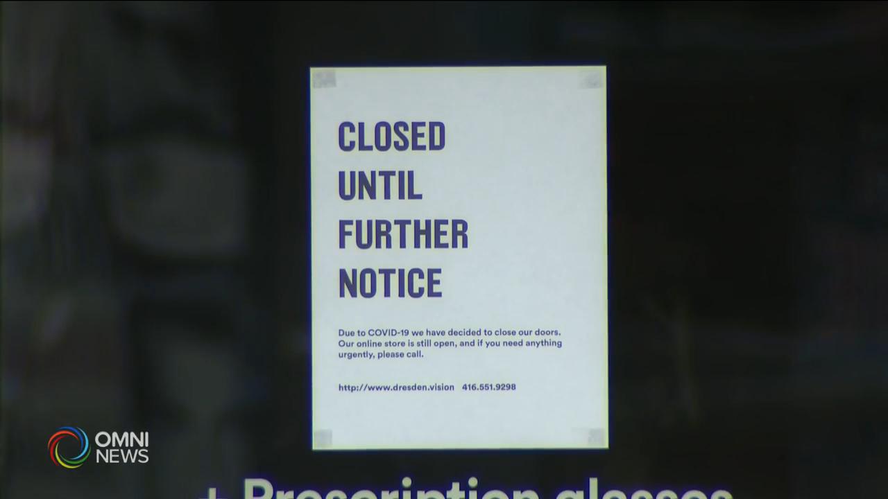 非必要服務禁令午夜後生效 -- Mar 24, 2020 (ON)