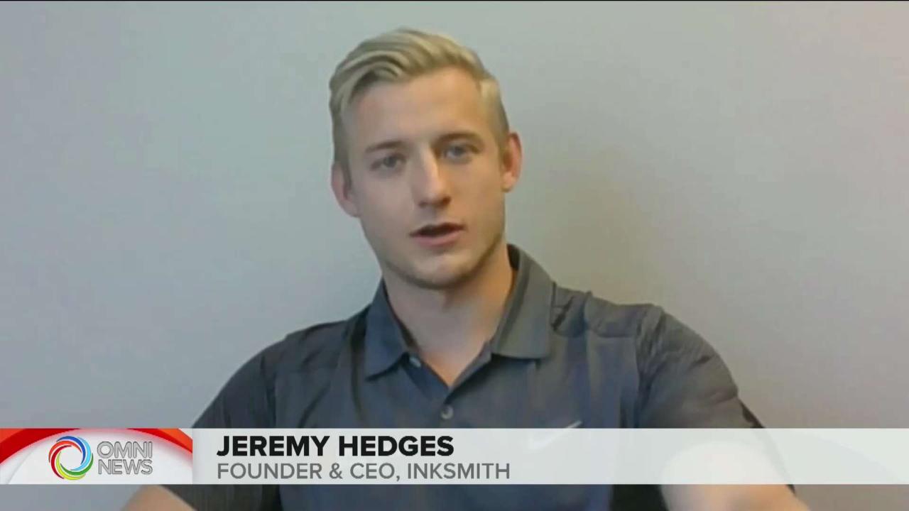 InkSmith company is manufacturing face shields for healthcare workers