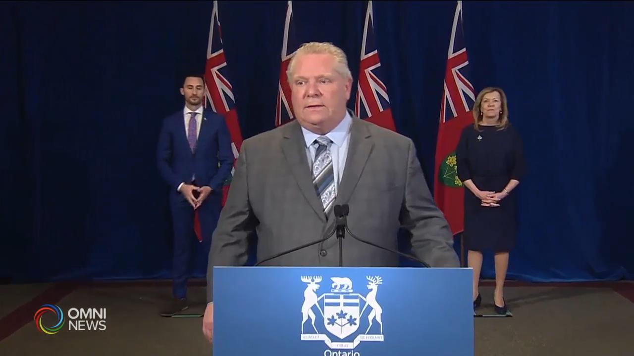 道格福特呼籲其他省份人士暫時不要到訪安省 -- Apr 29, 2020 (ON)