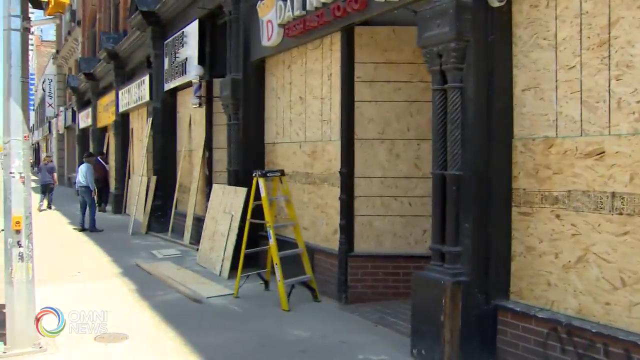 市中心商戶為週末示威加強防備 -- Jun 05, 2020 (ON)