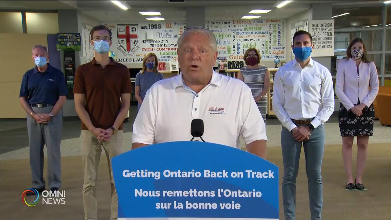 小學生新學年上課五天 中學生隔日返校 -- July 30, 2020 (ON)