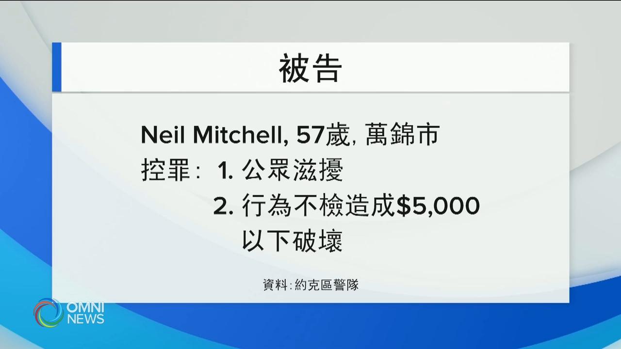 约克区警方控告侮辱华裔的男性嫌犯 － Jul 20, 2020