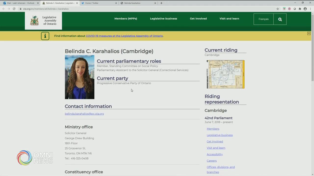 省議會休會前有議員被逐出保守黨團 -- July 22, 2020 (ON)