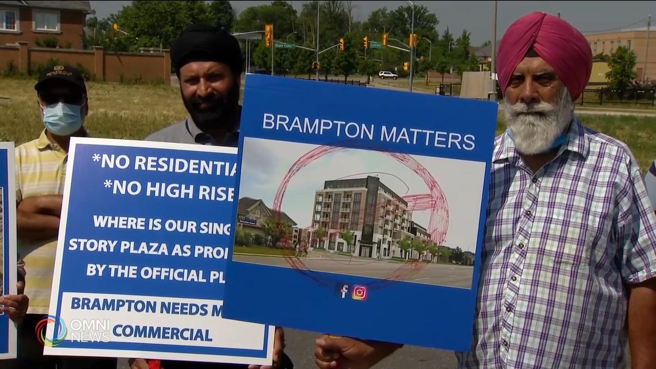 Protests against Brampton high-rise building