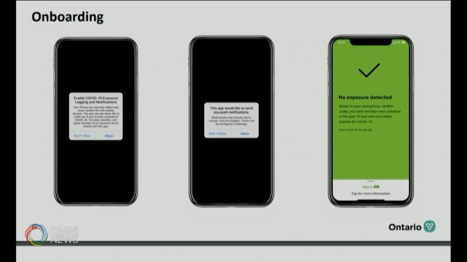 新冠疫情手机应用程式，安省投入使用 – July 24, 2020 (ON)