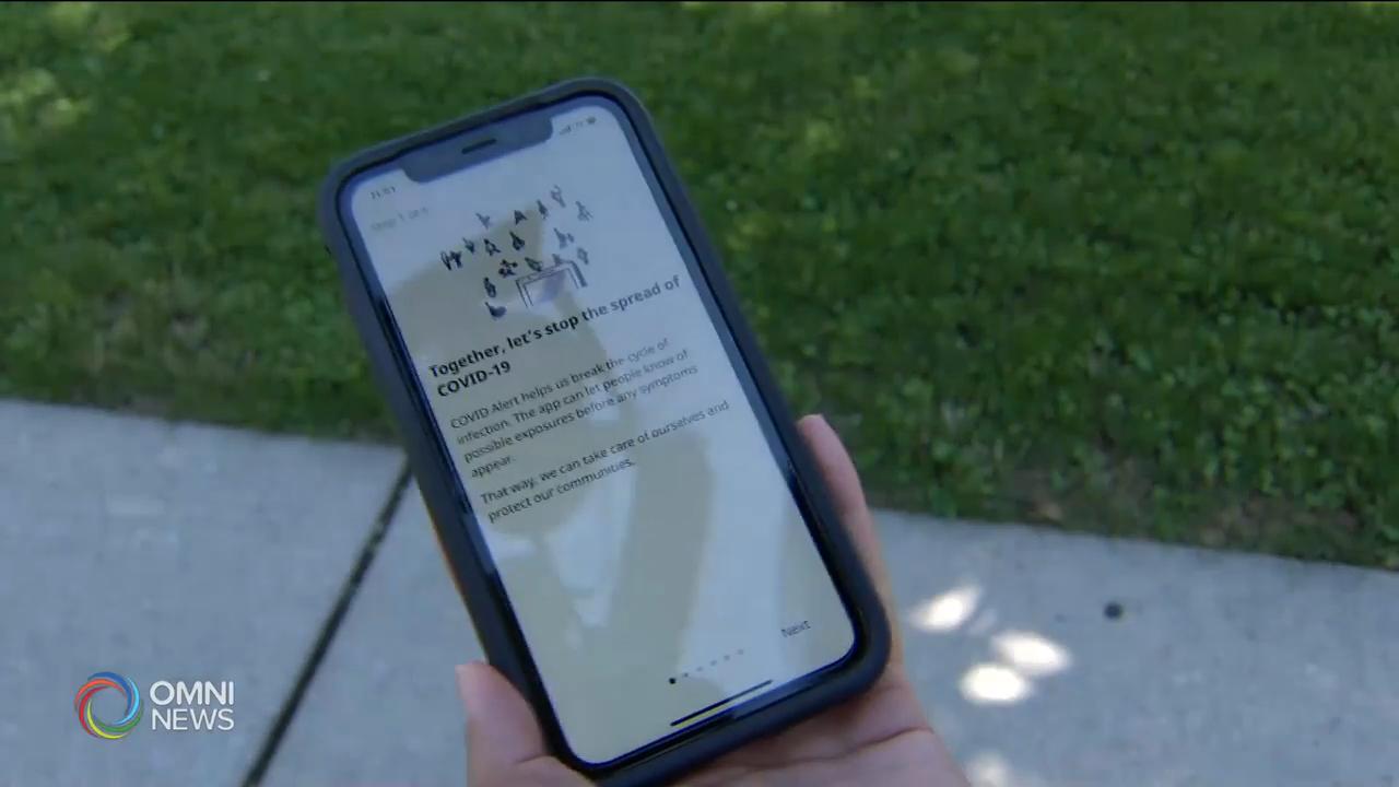 新冠追蹤手機應用程式啟用一星期 -- Aug 07, 2020 (ON)