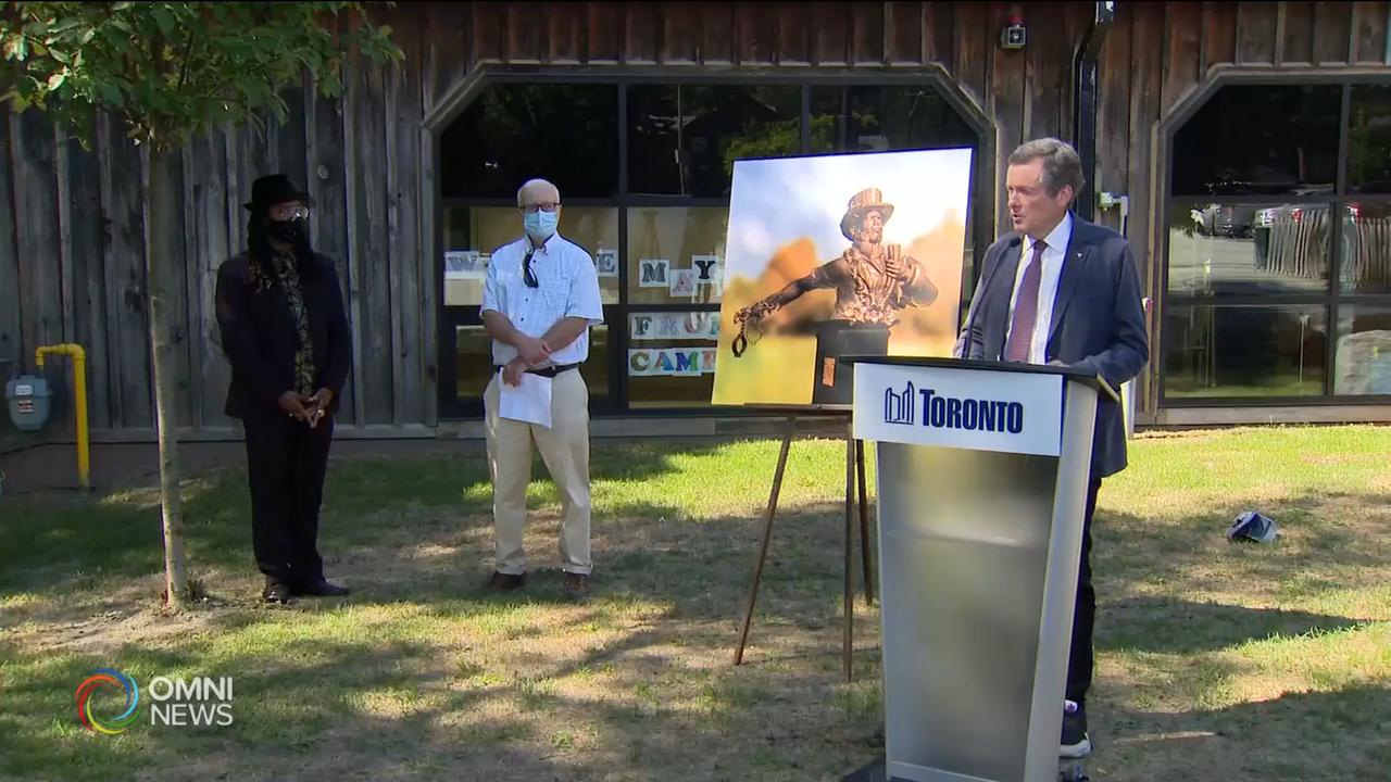 多市首座非洲裔紀念雕像 將落腳怡陶碧谷 -- Aug 13, 2020 (ON)