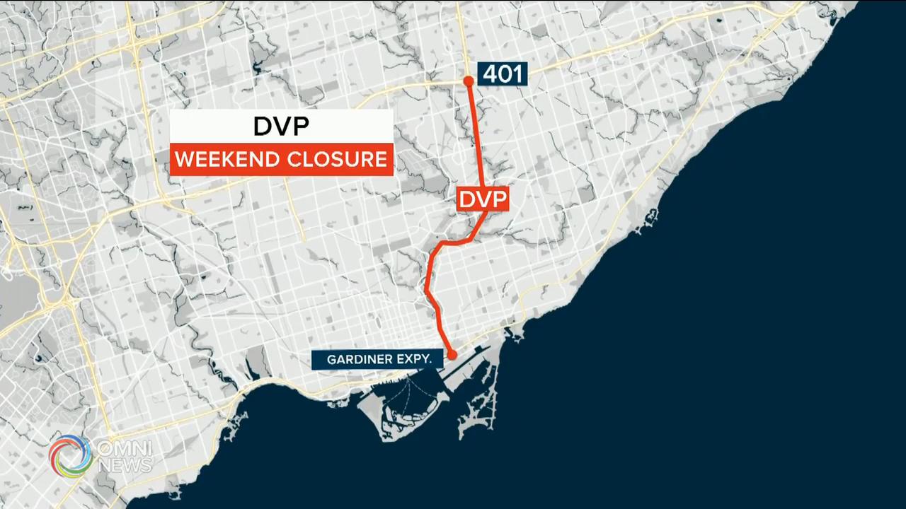 DVP週末全線封閉進行年度維修 -- Aug 14, 2020 (ON)