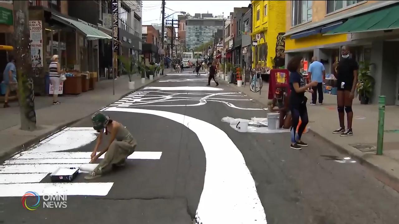 肯盛頓街道地面作畫 表達族裔和諧 -- Aug 13, 2020 (ON)